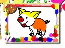 Cartea de colorat de porci